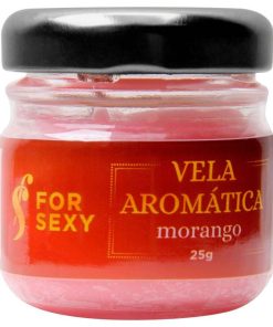 Vela Aromática Massagem Beijável 25G - MORANGO