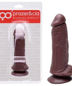Pênis De Borracha Maciça 17,7 X 4,9Cm - CHOCOLATE