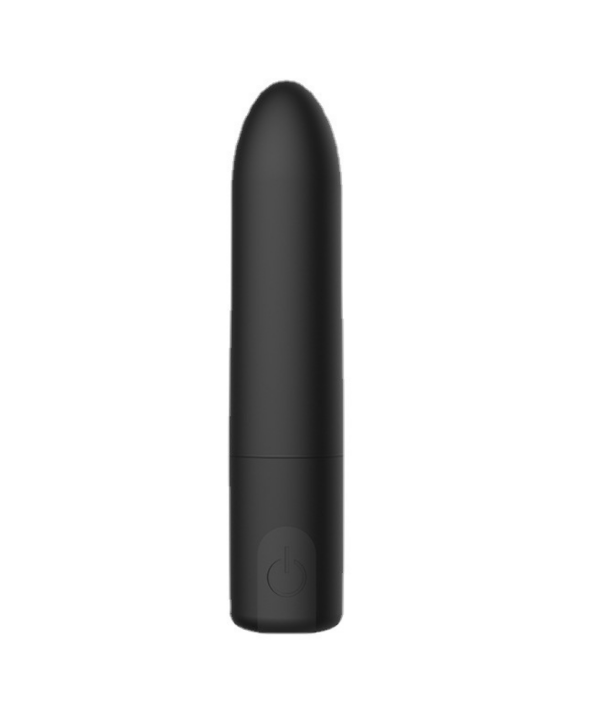Cápsula vibratória aveludada recarregável 12X - PRETO
