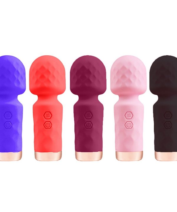 Mini Varinha Mágica Vibratória Texturizada 10 modos - vermelho