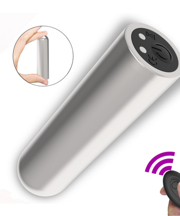 Cápsula vibratória com controle remoto - cromado