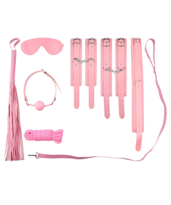 Kit Sado BDSM com 8 peças - ROSA
