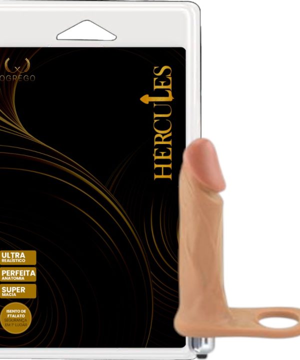 Anel Companheiro HÉRCULES Com Vibro 16 X 3 Cm - BEGE