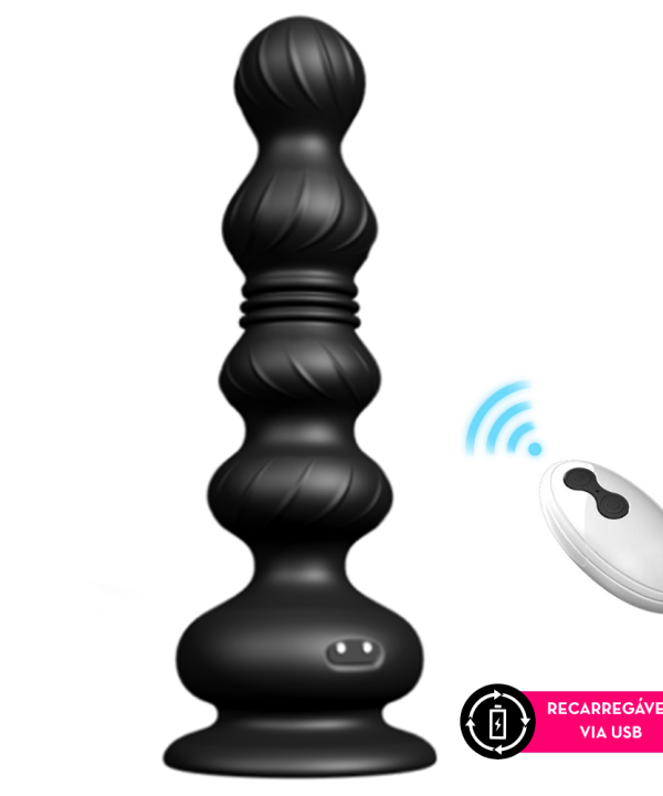 Plug anal vai e vem com controle remoto 10C