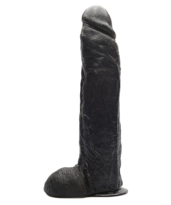 Pênis De Borracha Maciça 29,5 X 5,8Cm - preto