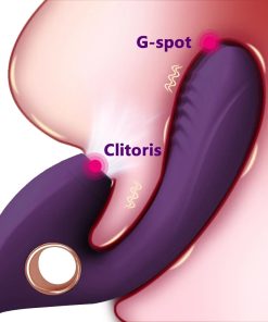 Vibrador Alien Penetrável com Alça e Sugador de Clitóris - ROXO