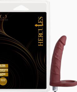 Anel Companheiro HÉRCULES Com Vibro 18,5 X 3,2 Cm - CHOCOLATE
