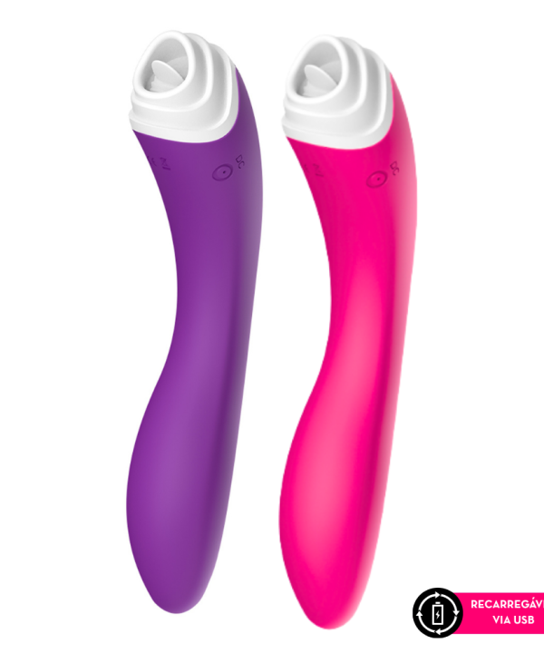 Vibrador Licking 2 em 1 - PINK