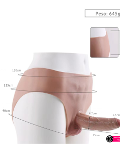 Calcinha Strap-On com Pênis Realístico Vibratório