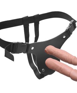 Cinta Dupla Com 02 Pênis 15,5 E 17cm Prazer e Cia - BEGE