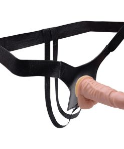 Cinta Com Pênis Maciço 12 X 3,3cm Kgel - BEGE