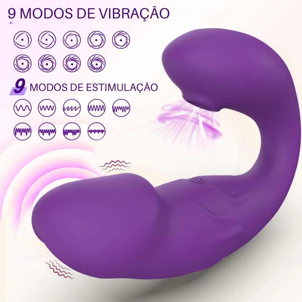 O Grego Sex Shop 2 Vibrador ponto G com estimulador clitoriano por aplicativo AZ8 - PINK - Imagem 2
