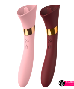 Vibrador Duplo Motor com Estimulador Língua Mágica - MARSALA