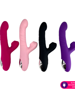 Vibrador vai e vem ponto G com estimulador clitoriano de pulsação -  PINK