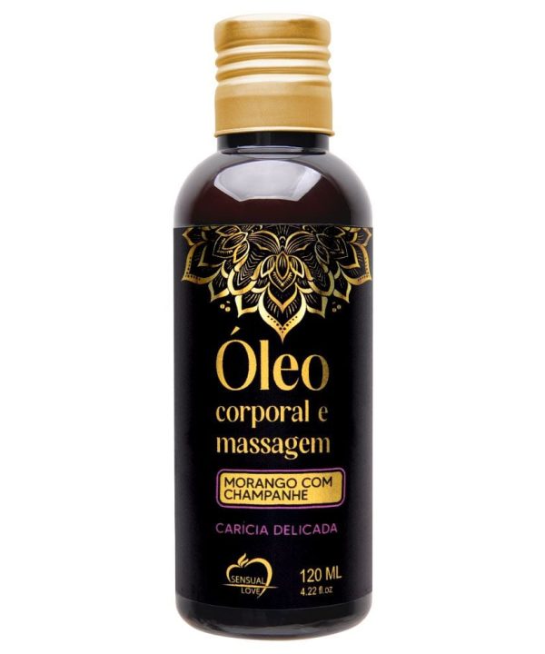Óleo Corporal Para Massagem 120Ml - MORANGO COM CHAMPANHE