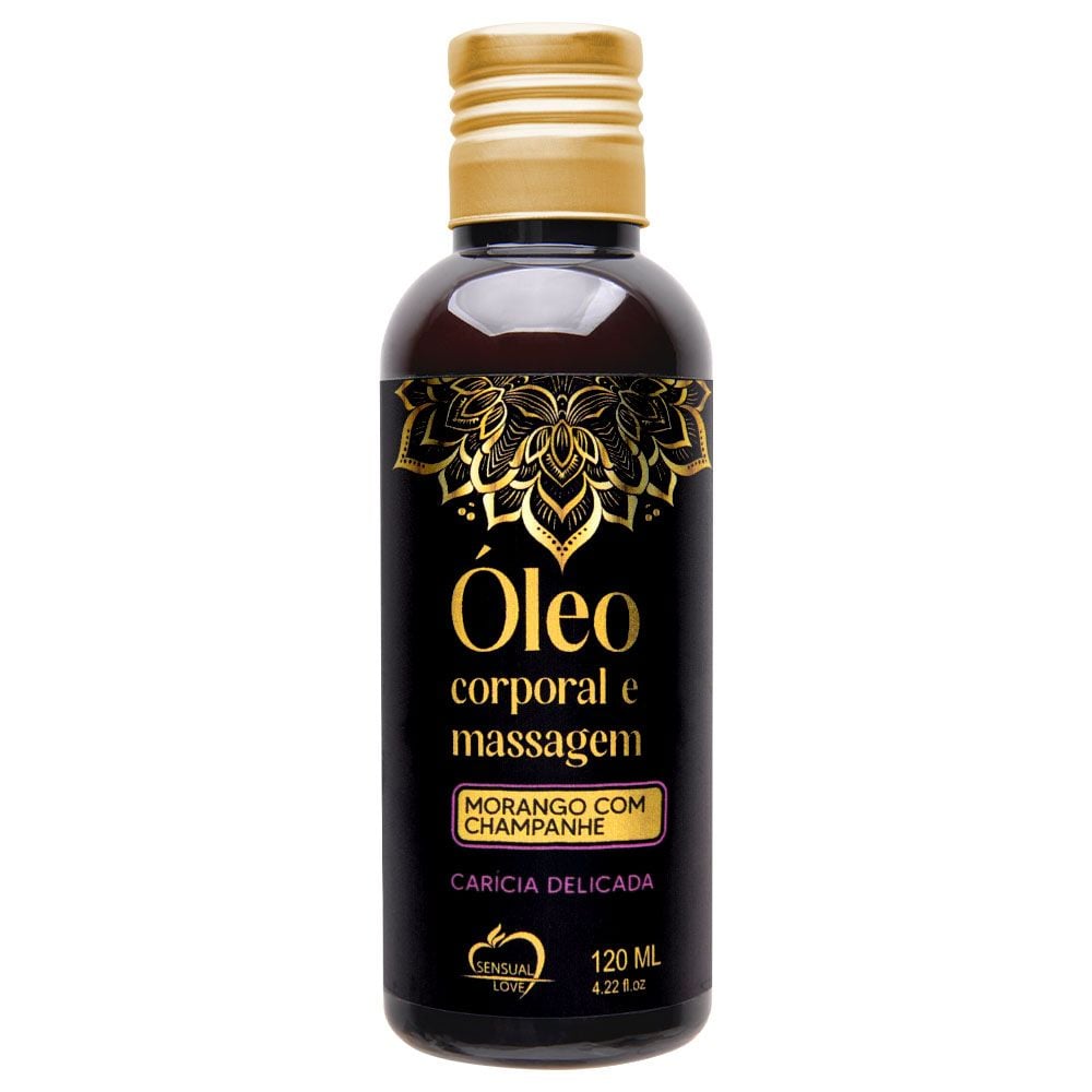 O Grego Sex Shop 1 Óleo Corporal Para Massagem 120Ml - MORANGO COM CHAMPANHE