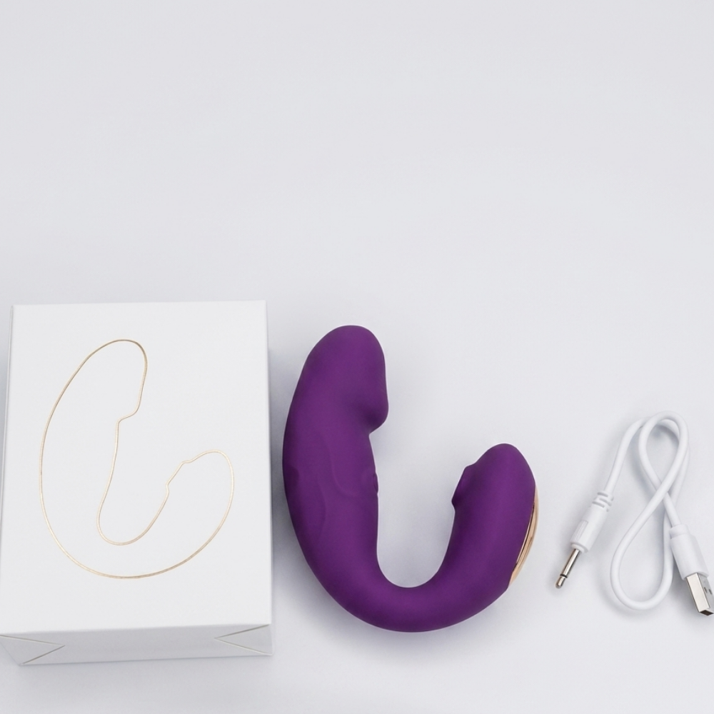 O Grego Sex Shop 5 Vibrador ponto G com estimulador clitoriano por aplicativo AZ8 - PINK - Imagem 5