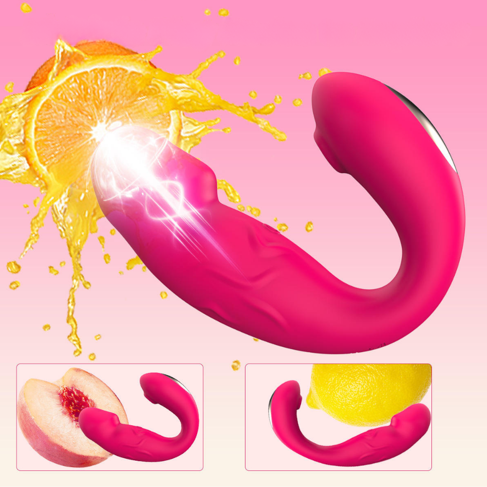O Grego Sex Shop 4 Vibrador ponto G com estimulador clitoriano por aplicativo AZ8 - PINK - Imagem 4