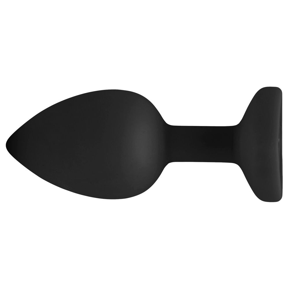 O Grego Sex Shop 3 Plug Anal Silicone Com Pedra Coração P - PRETO - Imagem 3