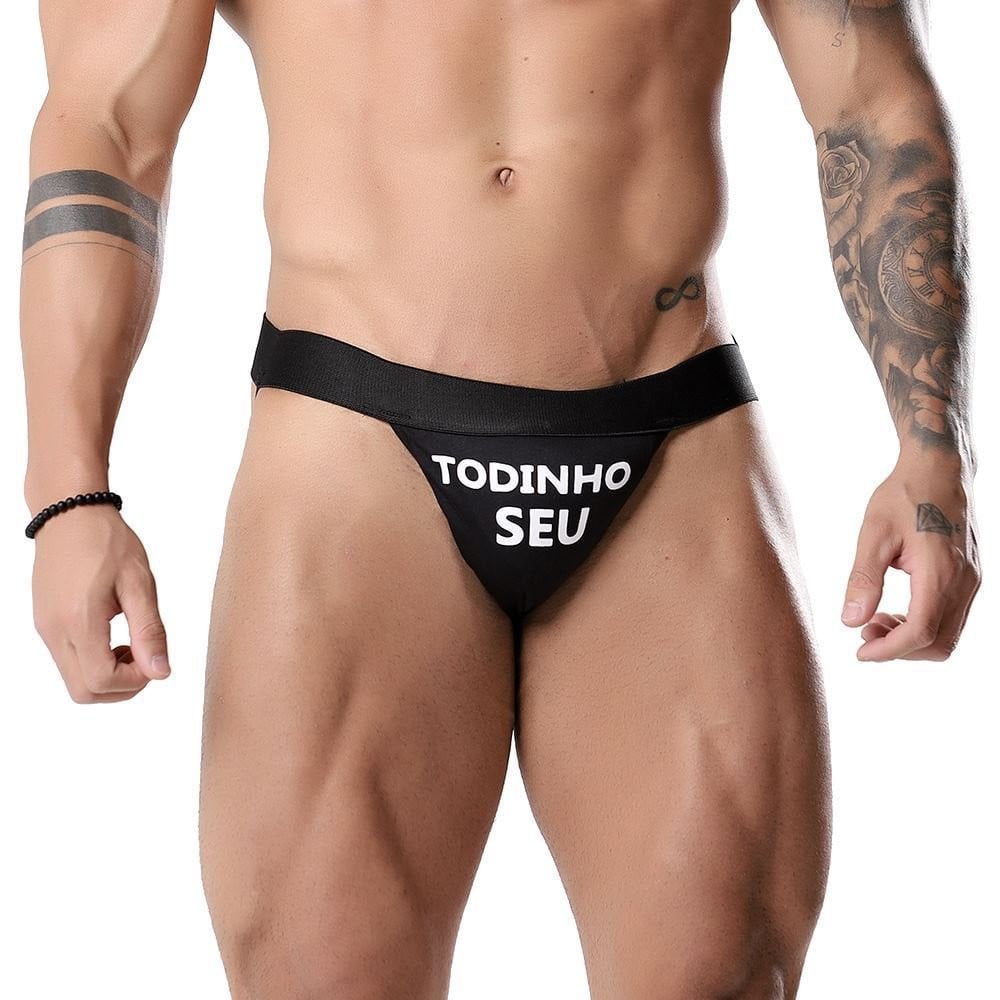 O Grego Sex Shop 1 Cueca Jockstrap Fetiche Preta - VARINHA MÁGICA