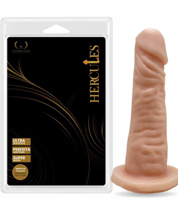 HÉRCULES LEÔNIDAS – PRÓTESE REALÍSTICA MACIÇA 14,5 x 3,5 CM – BEGE