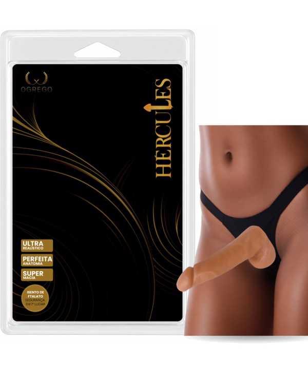 HÉRCULES HIPÓLITA – PRÓTESE REALÍSTICA 17,5 x 4,5 CM COM CINTA – BEGE