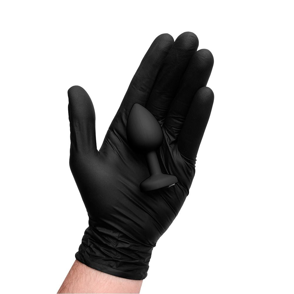 O Grego Sex Shop 7 Plug Anal Silicone Com Pedra Coração P - PRETO - Imagem 7