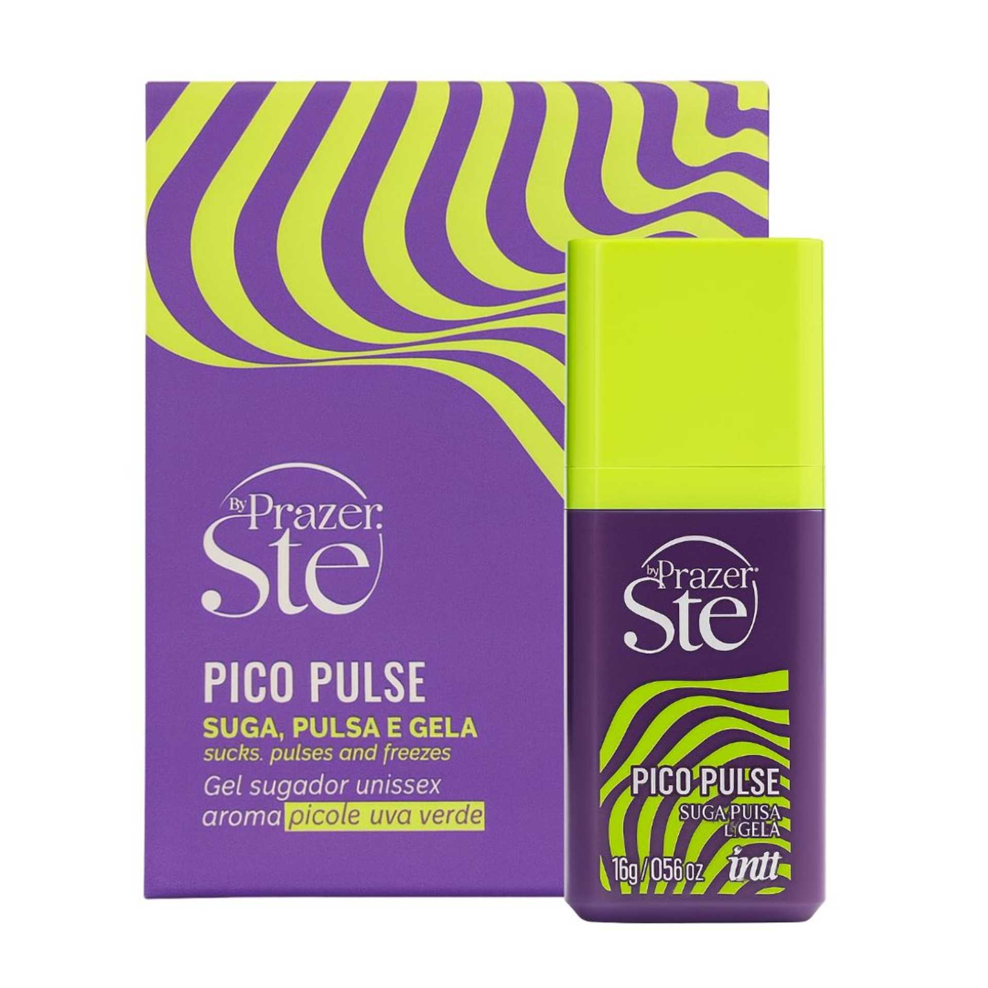 O Grego Sex Shop 1 Pico Pulse Gel Sugador Unissex By Prazer Ste 16G - uva verde