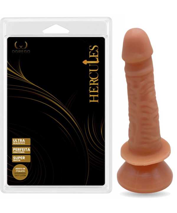 HÉRCULES DIONÍSIO – PRÓTESE REALÍSTICA 14,5 x 3,5 CM COM VENTOSA – BEGE
