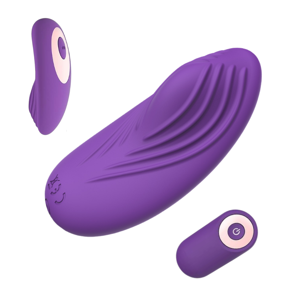 O Grego Sex Shop 2 Vibrador de calcinha por aplicativo silicone 9modos 9F - ROXO - Imagem 2