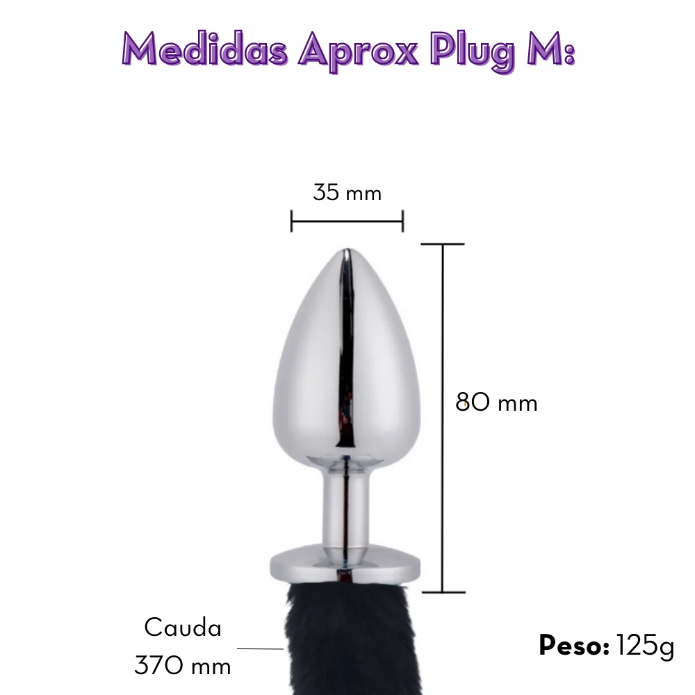 O Grego Sex Shop 2 Plug anal de aço com cauda - lila - Imagem 2