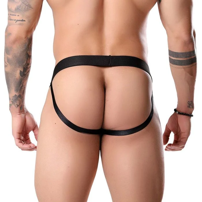 O Grego Sex Shop 2 Cueca Jockstrap Fetiche Preta - VARINHA MÁGICA - Imagem 2