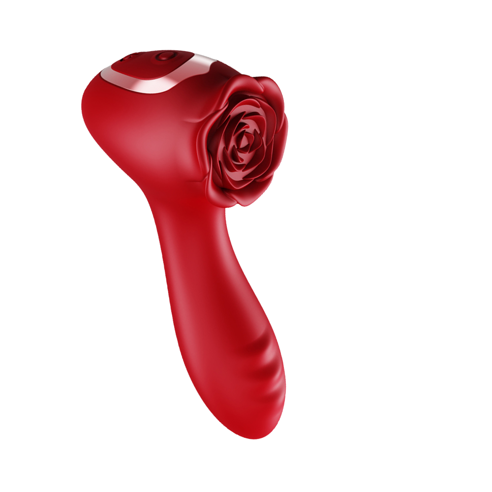 O Grego Sex Shop 6 Vibrador duplo em formato de rosa com esfera giratória - VERMELHO - Imagem 6