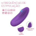 O Grego Sex Shop 9 Vibrador de calcinha por aplicativo silicone 9modos 9F - ROXO - Imagem 9