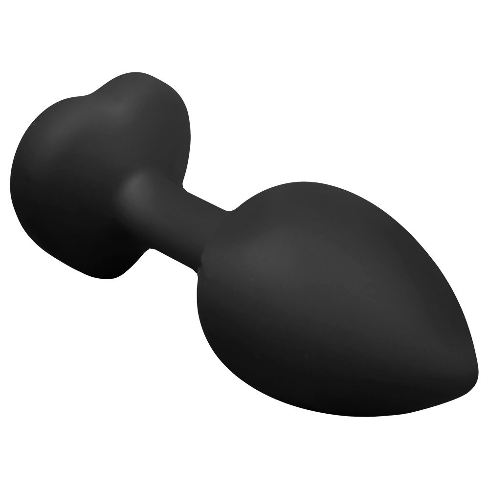 O Grego Sex Shop 4 Plug Anal Silicone Com Pedra Coração P - PRETO - Imagem 4