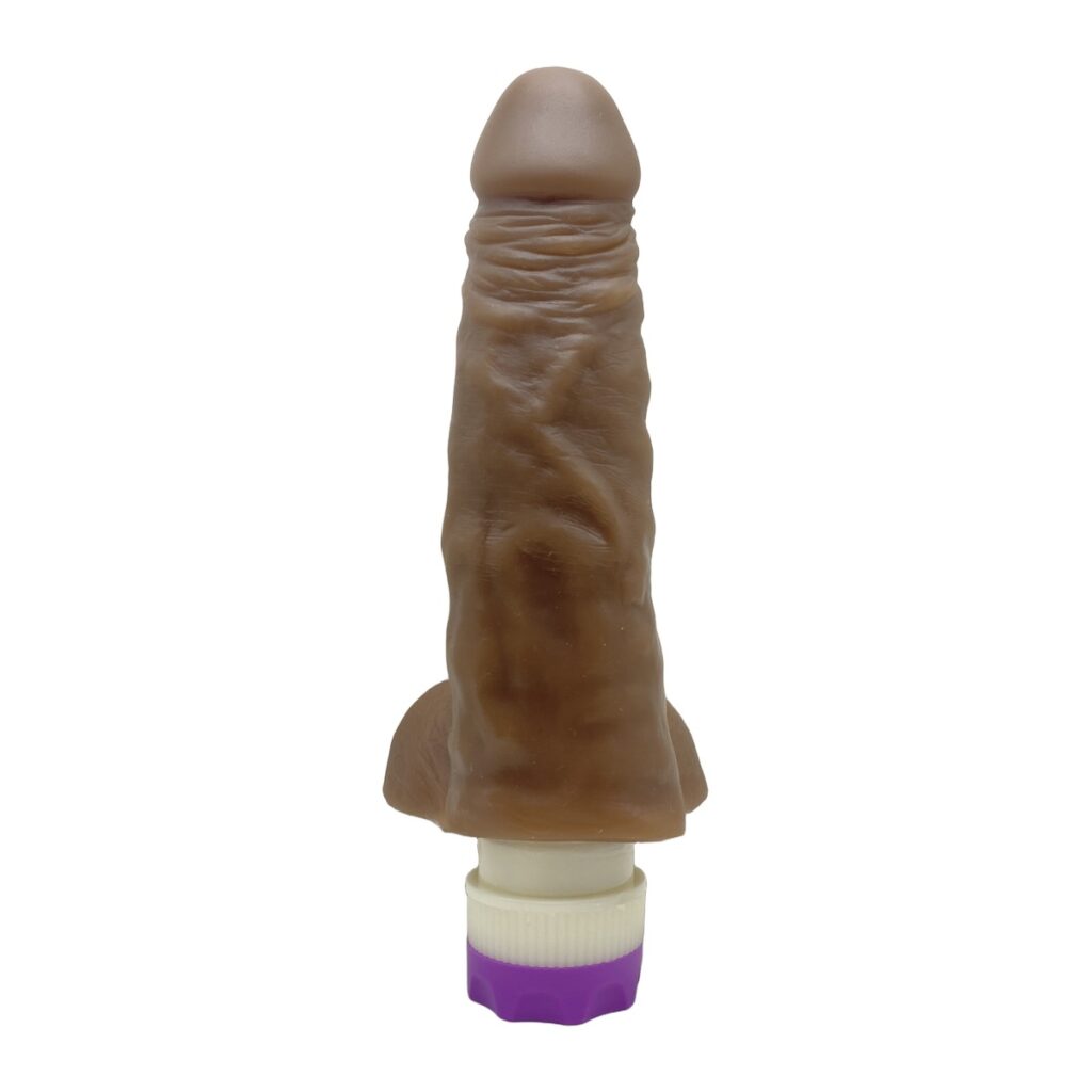 O Grego Sex Shop 3 HÉRCULES ÁJAX – PRÓTESE REALÍSTICA 17,5 x 4,5 CM COM VIBRO – CHOCOLATE - Imagem 3