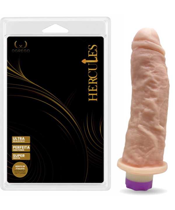 HÉRCULES MINOTAURO – PRÓTESE REALÍSTICA 19 x 5 CM COM VIBRO – ROSA