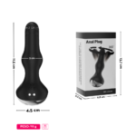 O Grego Sex Shop 4 Plug anal vibratório com rotação 360° por aplicativo 9P - PRETO - Imagem 4