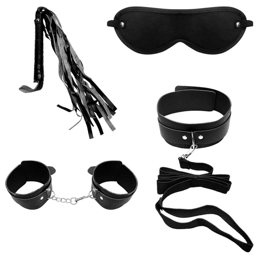 O Grego Sex Shop 1 Kit Sado Bondage 5 Itens Youvibe - PRETO