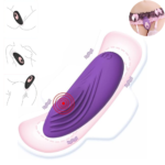 O Grego Sex Shop 10 Vibrador de calcinha por aplicativo silicone 9modos 9F - ROXO - Imagem 10