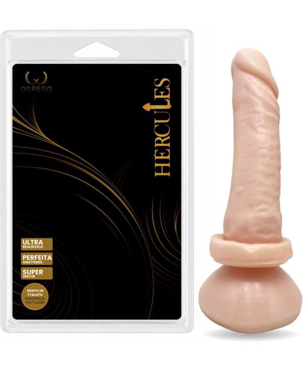 HÉRCULES GANIMEDES – PRÓTESE REALÍSTICA 14,5 x 4 CM COM VENTOSA – ROSA