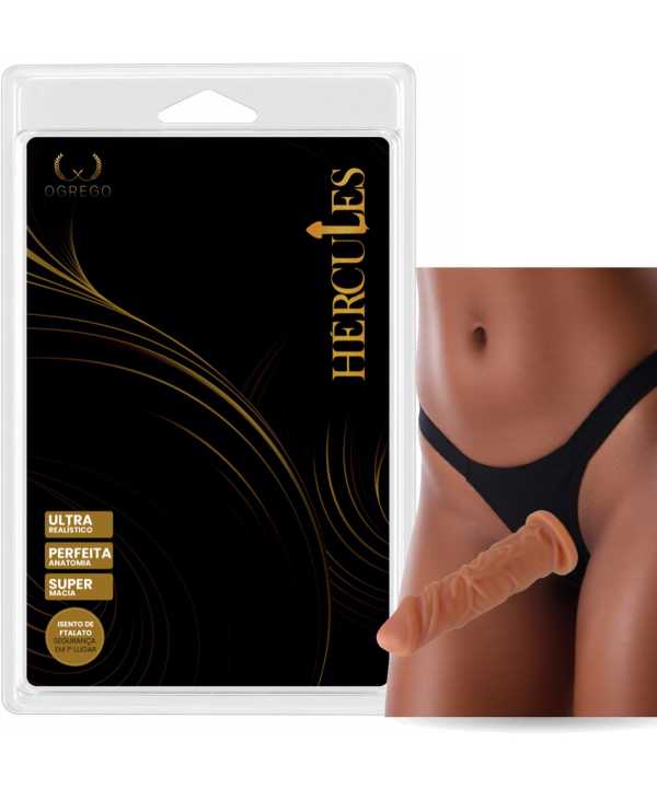 HÉRCULES ATALANTA – PRÓTESE REALÍSTICA 16 x 4 CM COM CINTA – BEGE