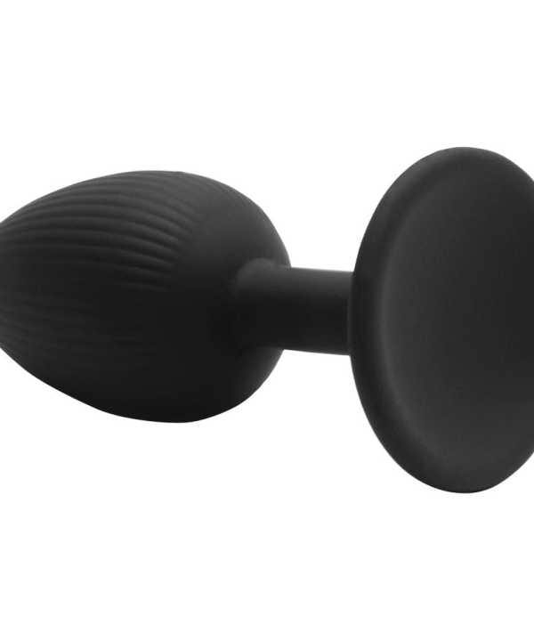 Plug Anal em Silicone Tamanho P com Ventosa Vipmix - Preto