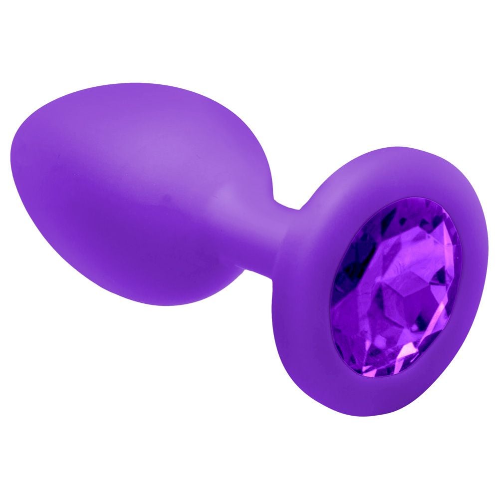 O Grego Sex Shop 1 Plug Anal Silicone Com Pedra Tamanho P Vipmix - ROXO