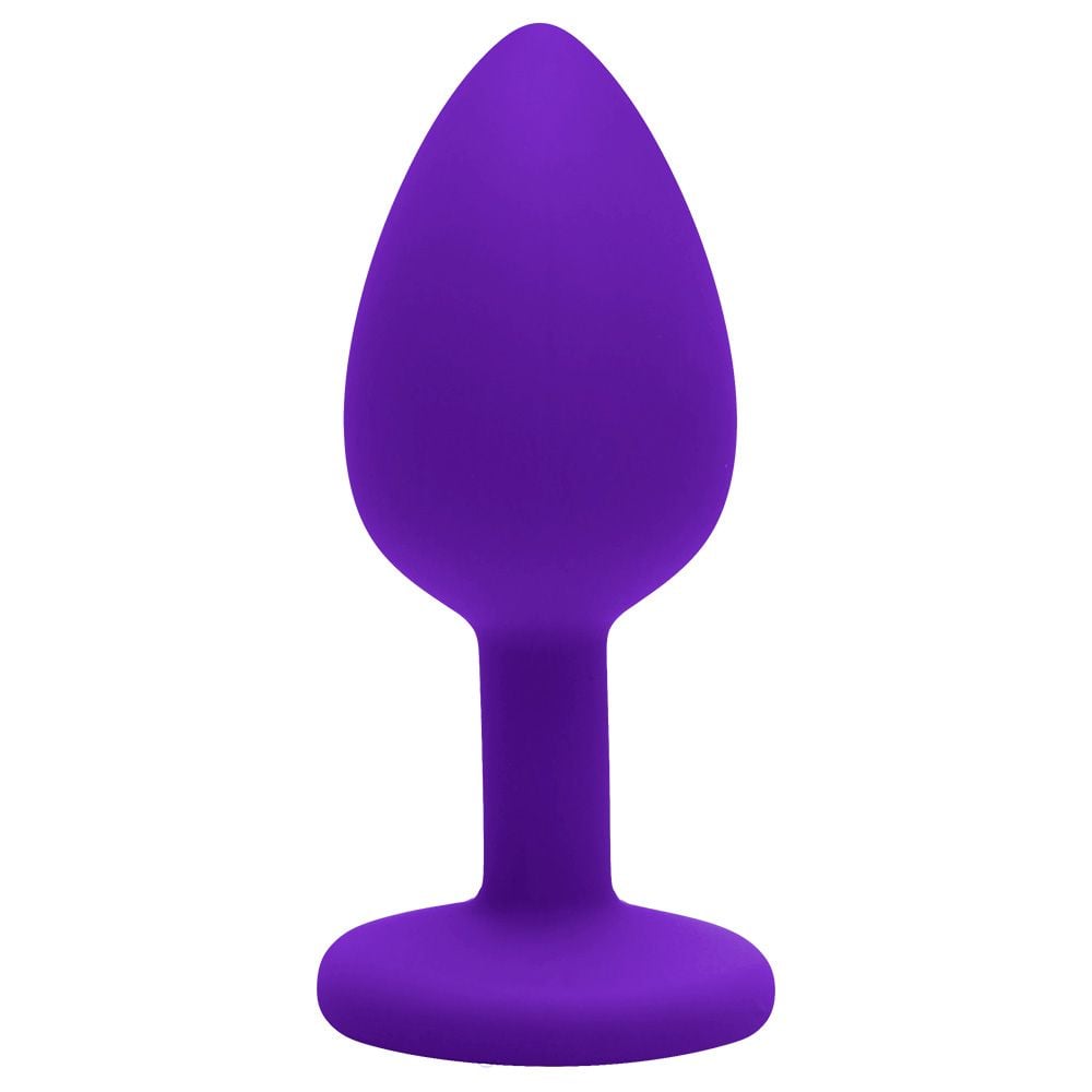 O Grego Sex Shop 2 Plug Anal Silicone Com Pedra Tamanho P Vipmix - ROXO - Imagem 2