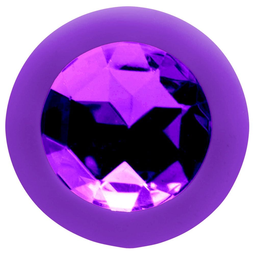 O Grego Sex Shop 5 Plug Anal Silicone Com Pedra Tamanho P Vipmix - ROXO - Imagem 5