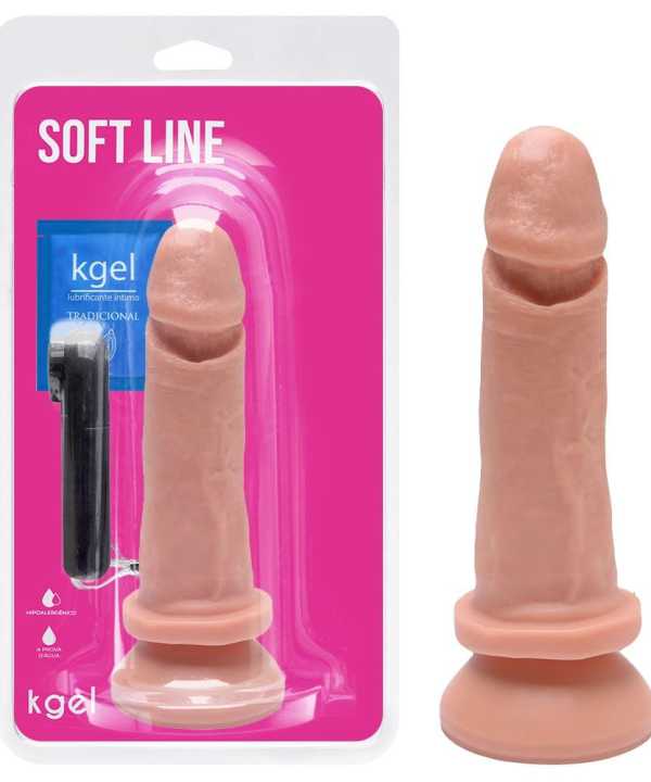 Pênis Vibrador Controle Externo 17 X 4cm Kgel - NATURAL