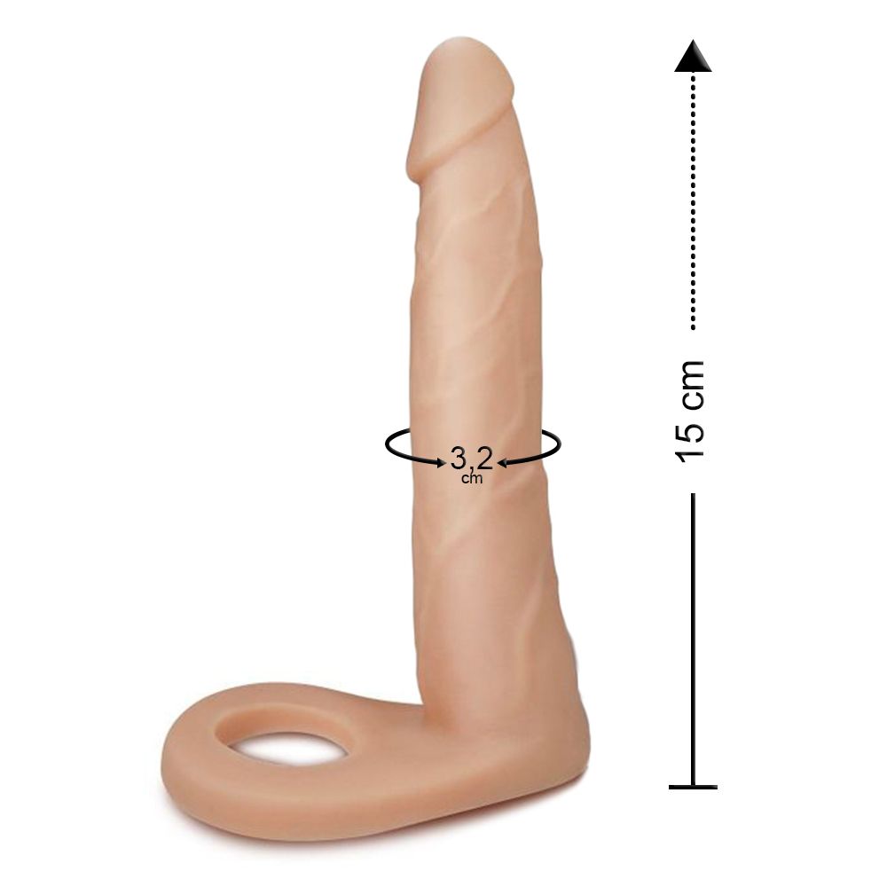 O Grego Sex Shop 2 Anel Companheiro Ajustável Sexy Fantasy 15 x 3,2 cm - Natural - Imagem 2