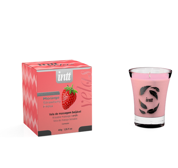 Vela Beijável Intt 40g - MORANGO