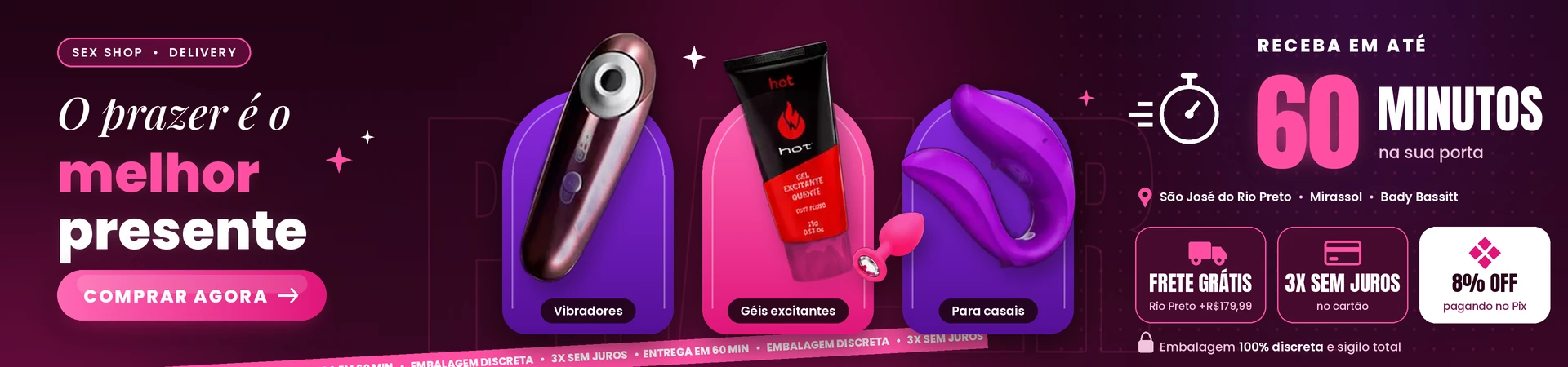 Sex Shop e Lingerie - Entrega rápida e discreta